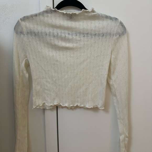 Forever 21 Sheer Pointelle Layering Top - Picture 2 of 4